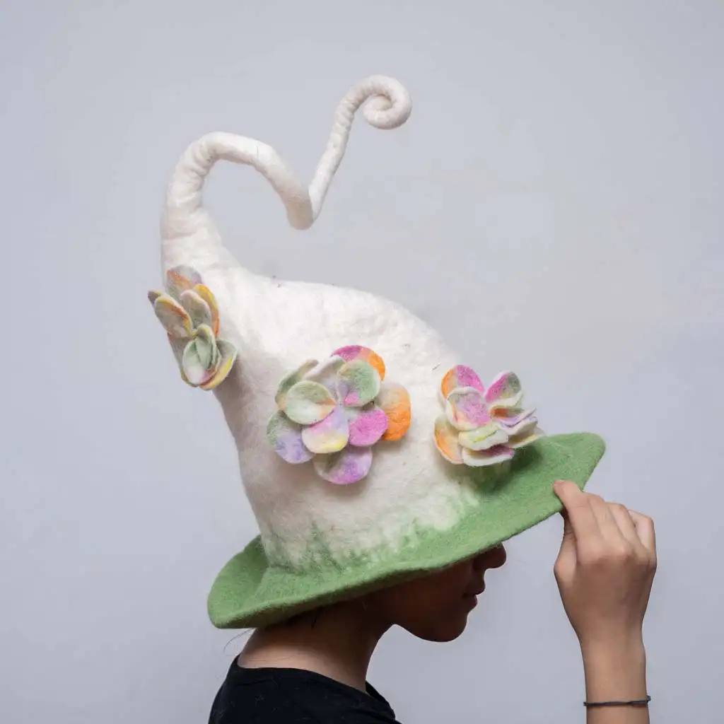 Handmade Felt Flower Hat