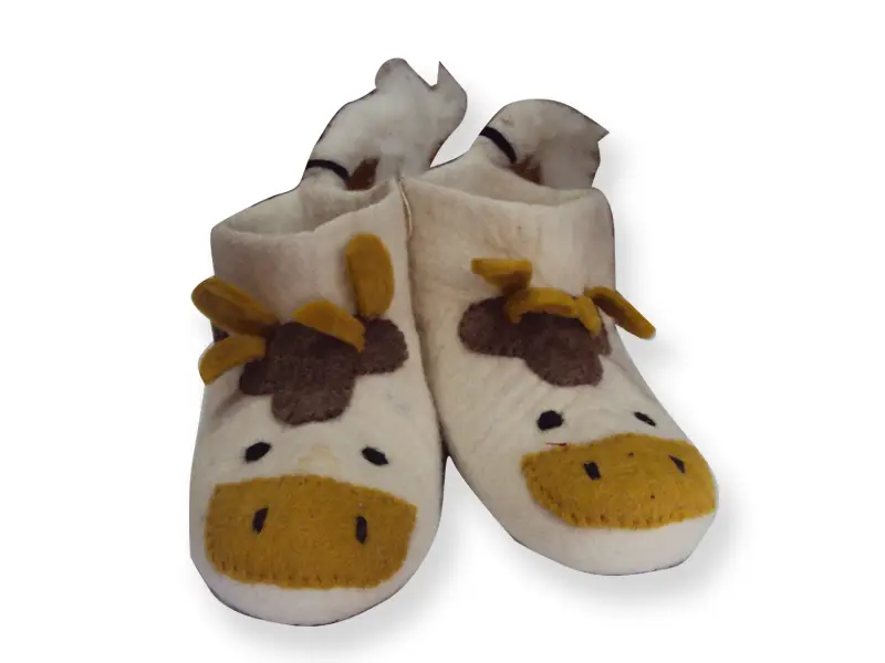 Handmade Felt Cow Shoes
