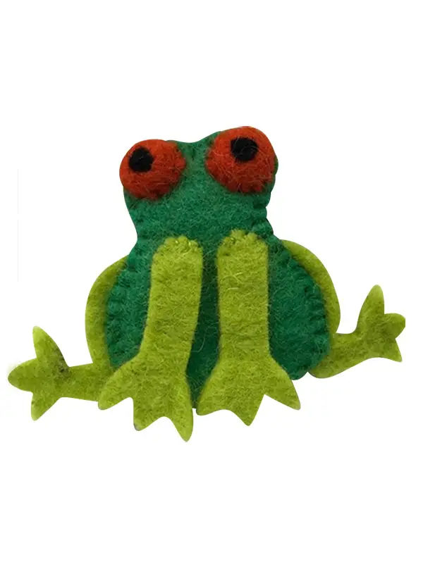Green Frog Designed Finger Puppet