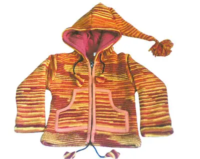 Woolen Multicolor Baby Jacket