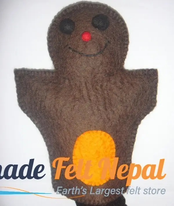 Handmade Felt Monkey Design Hand Puppet