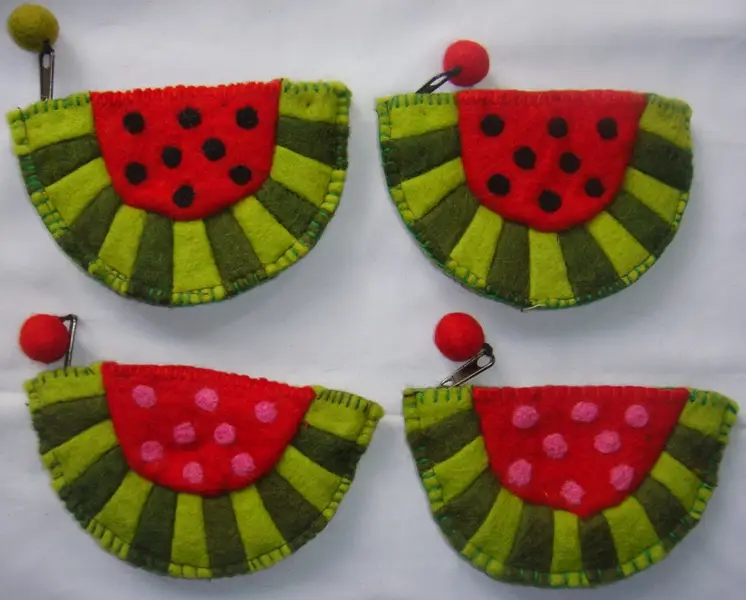 Handmade Felt Watermelon Design Purse