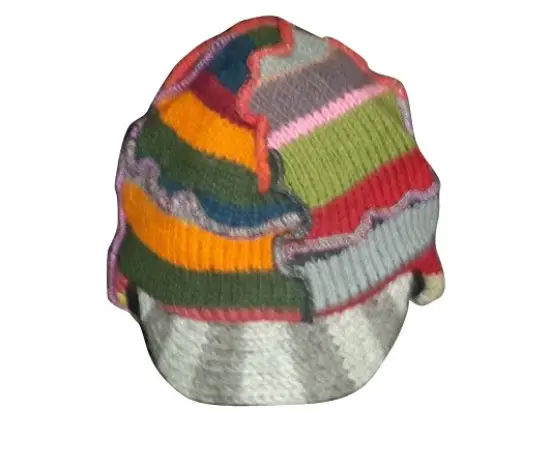 Handmade Woolen Mix Color Hat
