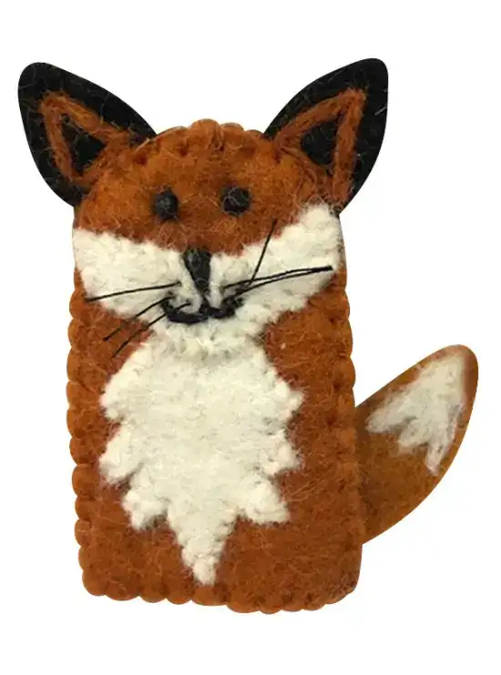 Brown & White Colored Animal Designed Finger Puppet