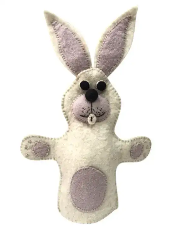 White Color Rabbit Design Hand Puppet