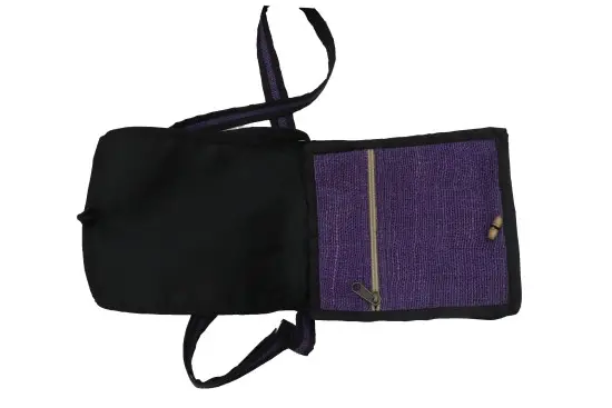 Purple Color Hemp Side Bag