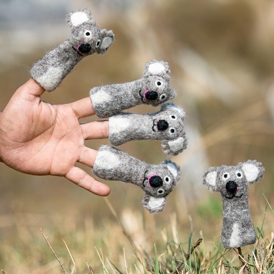 Felt Koala Finger Puppet