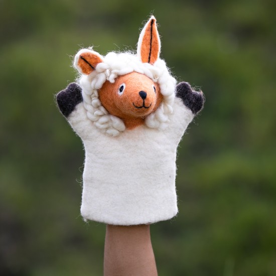 Handmade Felt Sheep Hand Puppet