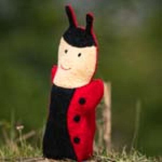 Handmade Felt Ladybug Hand Puppet