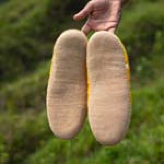 Handmade Felt Mouse Themed Slippers