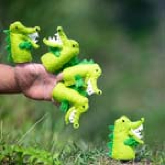Felt Crocodile  Finger Puppet