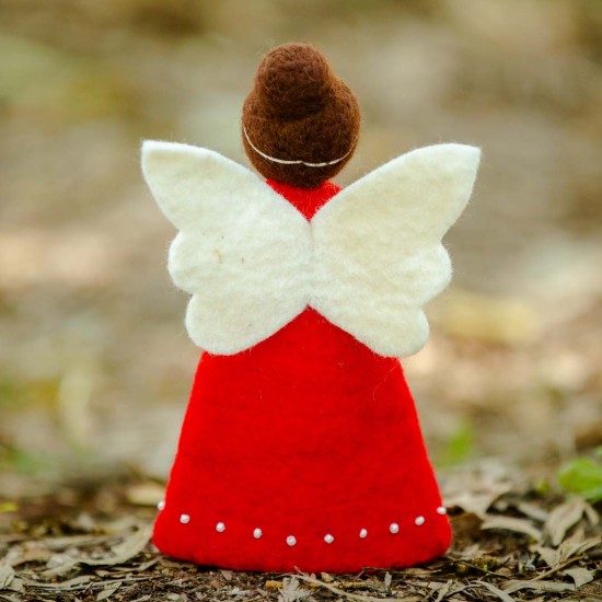 Felt Red Fairy Doll With Hat