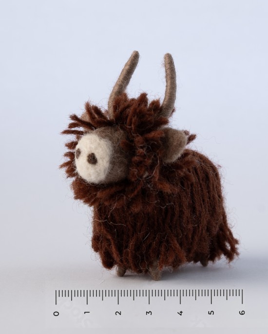 Felt Himalayan brown Yak toy