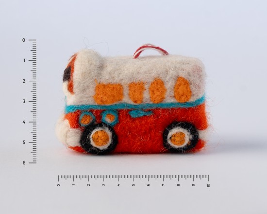 Felt snow bus toy