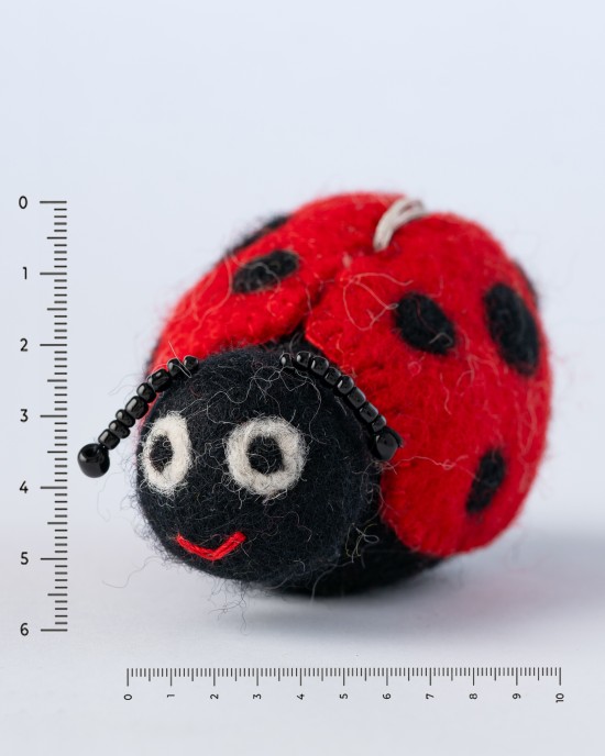 Smiley ladybird felt toy