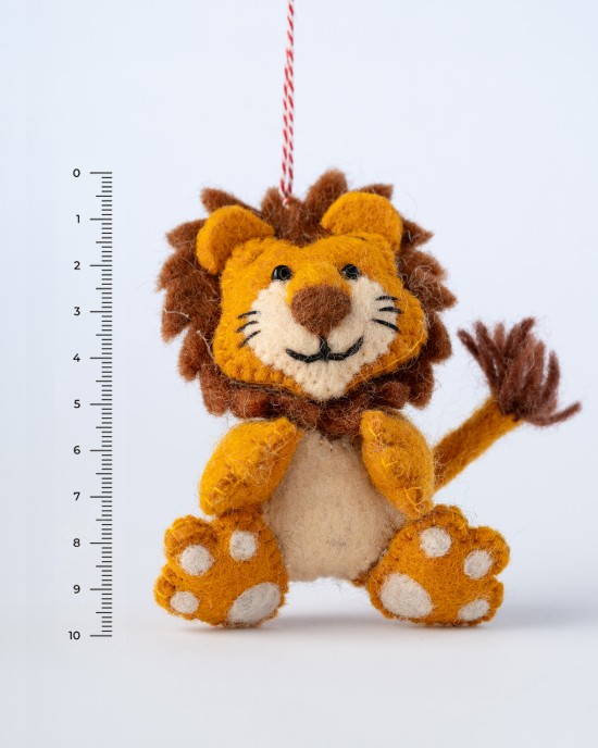 The happy lion felt toy