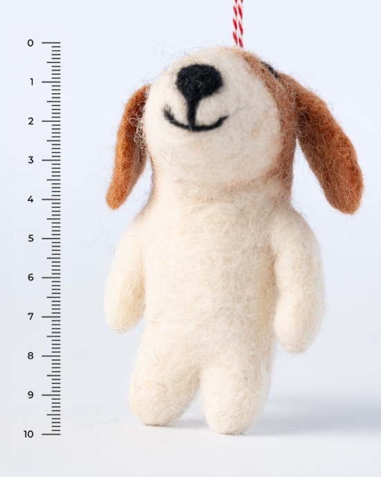 The hanging dog felt toy