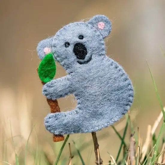 Felt Koala on Branch Finger Puppet