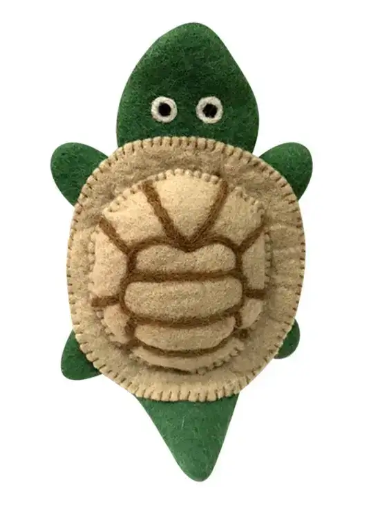 Green Tortoise Designed Hand Puppet