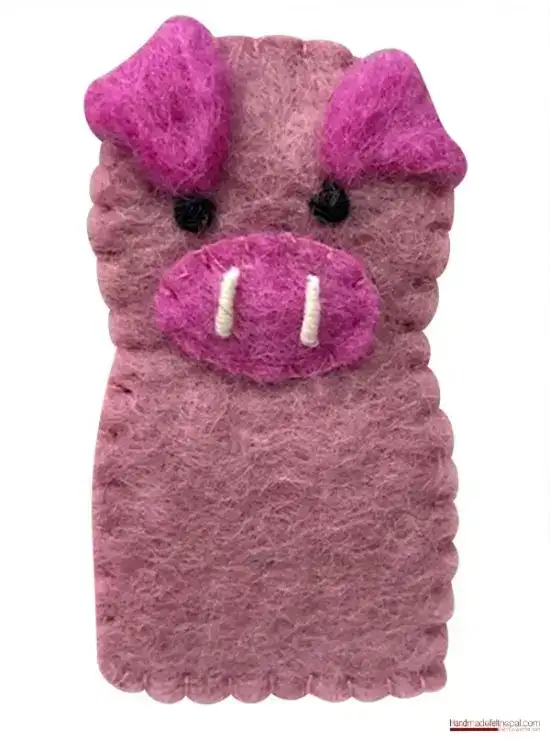 Pink Colored Pig Designed Finger Puppet