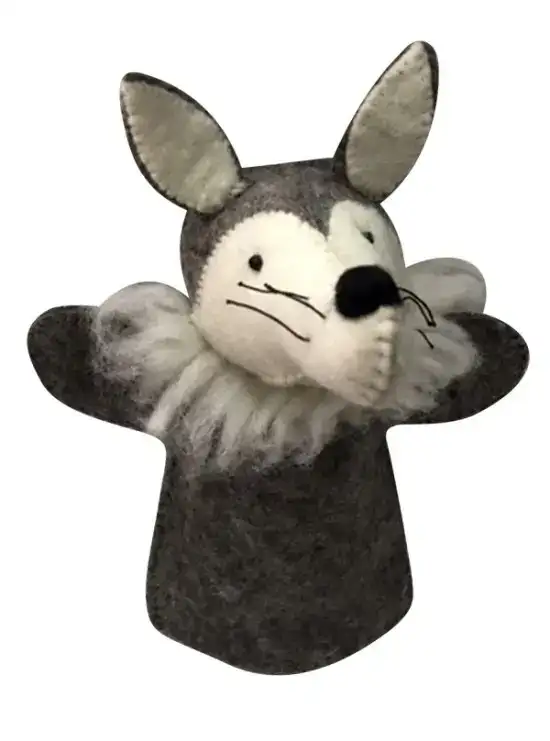 Grey & White Colored Animal Designed Hand Puppet