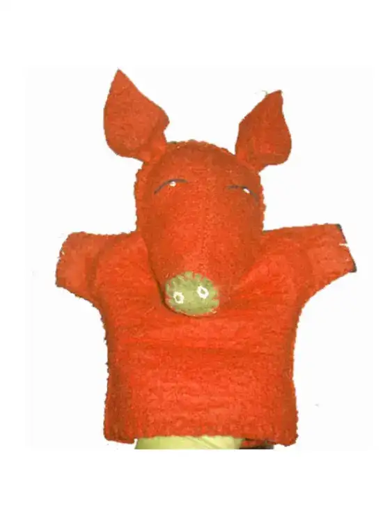 Handmade Felt Pig Puppet