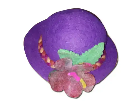 Handmade Felt Flower Hat