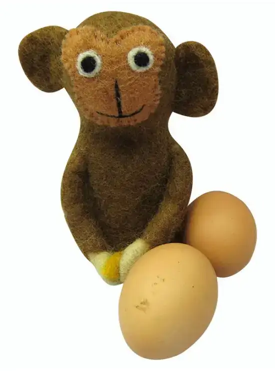 Felt Monkey Designed Egg Warmer