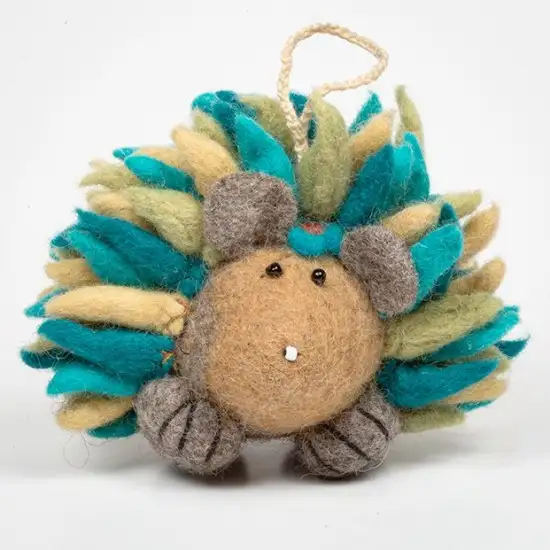 Handcrafted Felt Porcupine Toy: A Playful and Adorable Compa