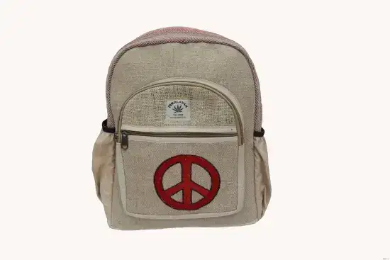 Peace Symbol Hemp Backpack
