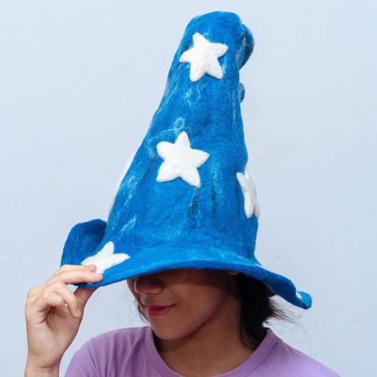 Handmade Felt Wizard Star Hat