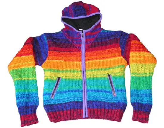 Woolen Rainbow Baby Jacket