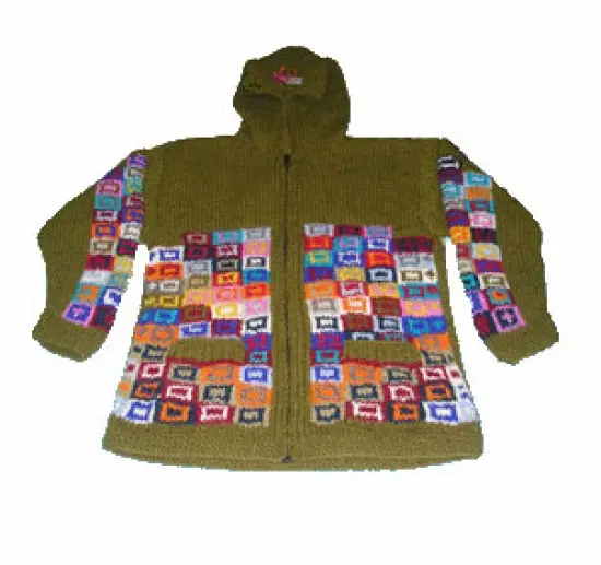 Army Green Woolen Baby Jacket