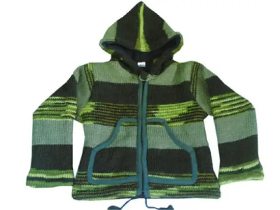 Green Woolen Baby Jacket