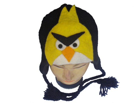 Handmade Woolen Felt Attached Angry Bird Hat