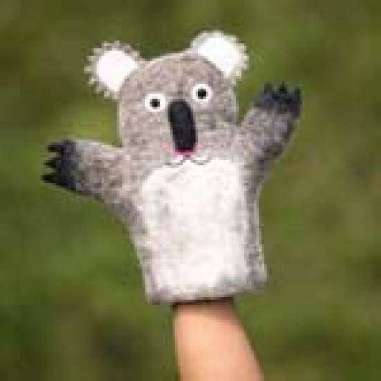 Handmade Felt koala Hand Puppet