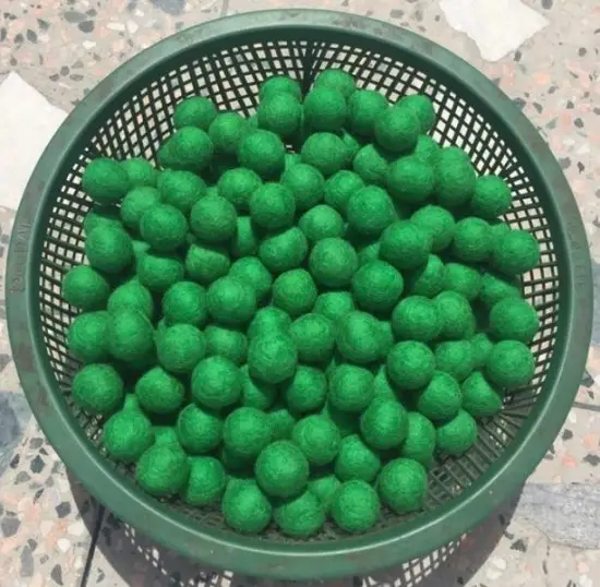 Handmade Felt Green Balls
