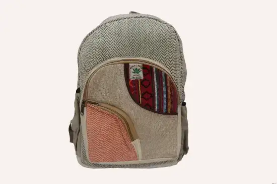 Unisex Multi Color Design Hemp Backpack