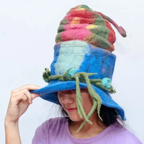 Handmade Felt  Unique Cake Style Costume Hat