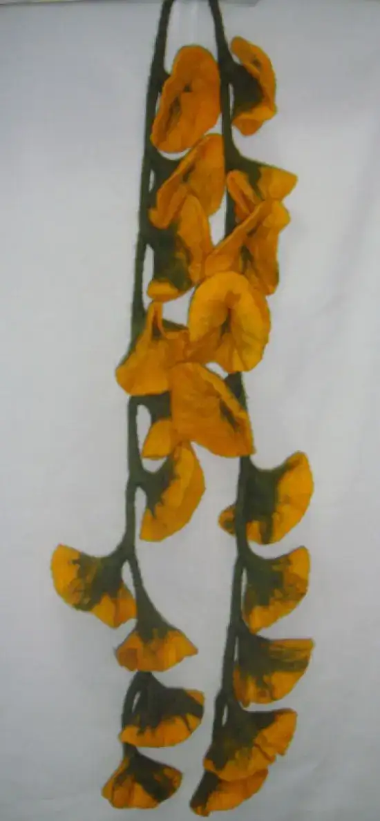 Handmade Felt Orange Flower Hanging