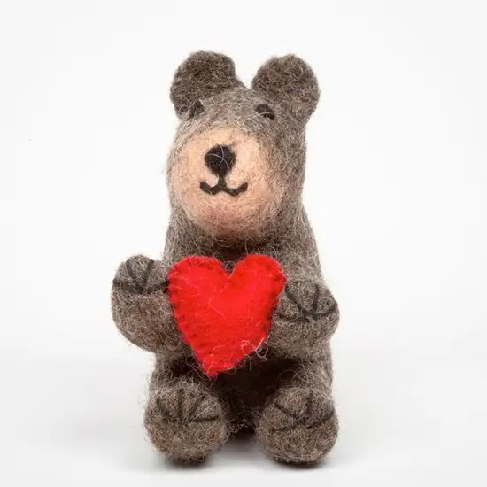 Bear With Heart Felt Toy