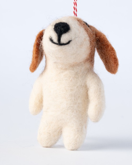 The hanging dog felt toy