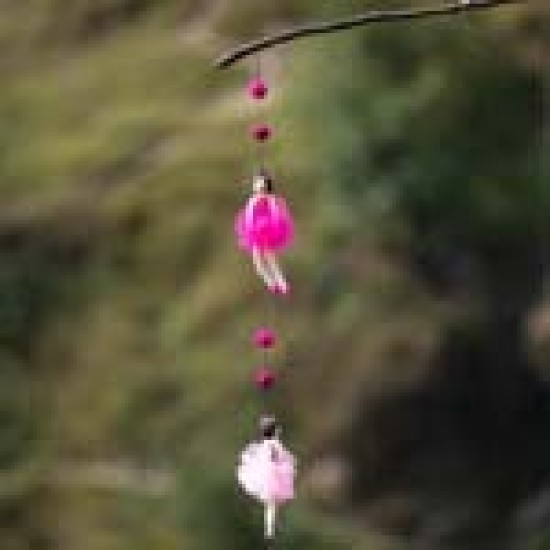 Handmade Felt Decorative Pink Doll Garland