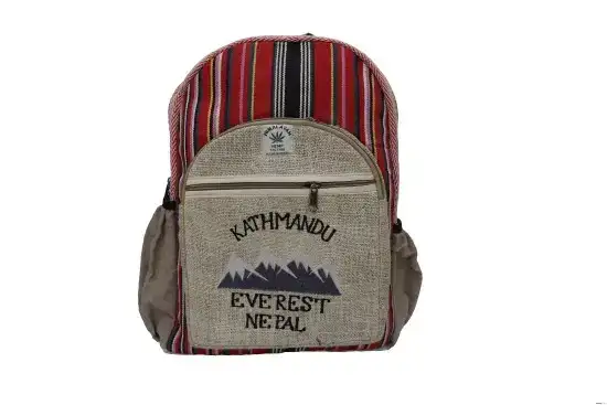 Mountain Printed Hemp Backpack