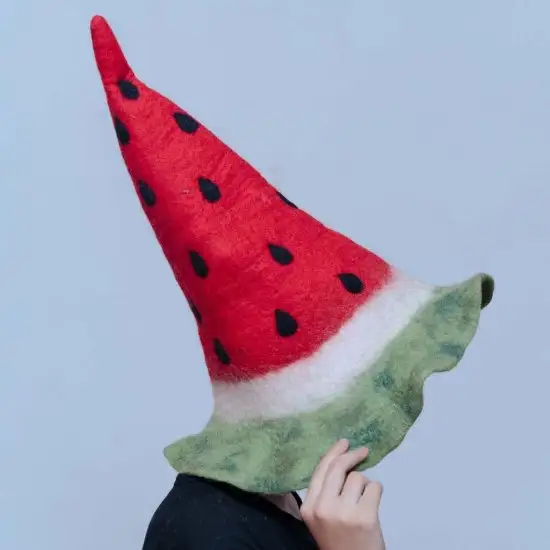 Handmade Felt Fancy Watermelon Halloween Hat