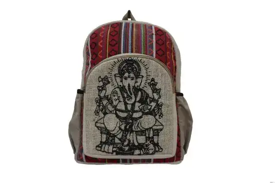 Full Ganesh Photo Printed Hemp Bag