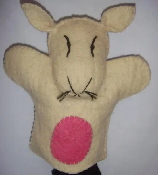 Handmade Felt Rabbit Design Hand Puppet