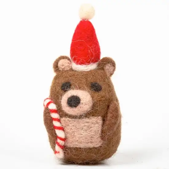 Santa Bear Felt Toy