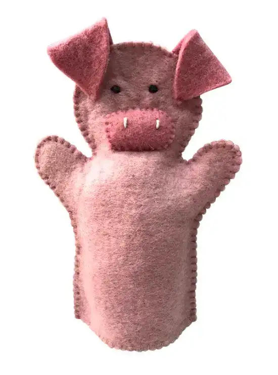 Pig Designed Felt Hand Puppet