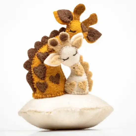 Giraffe & Baby Felt Toy